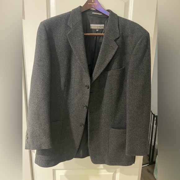 Charcoal Men's Wool & Nylon Blazer - Picture 1 of 4